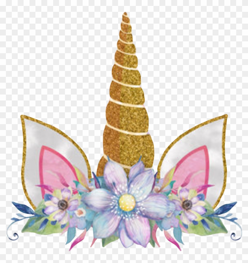 Unicorncrown Unicorn Unicornio Corona Flores Flowers - Flores De Unicornio Png #1007636