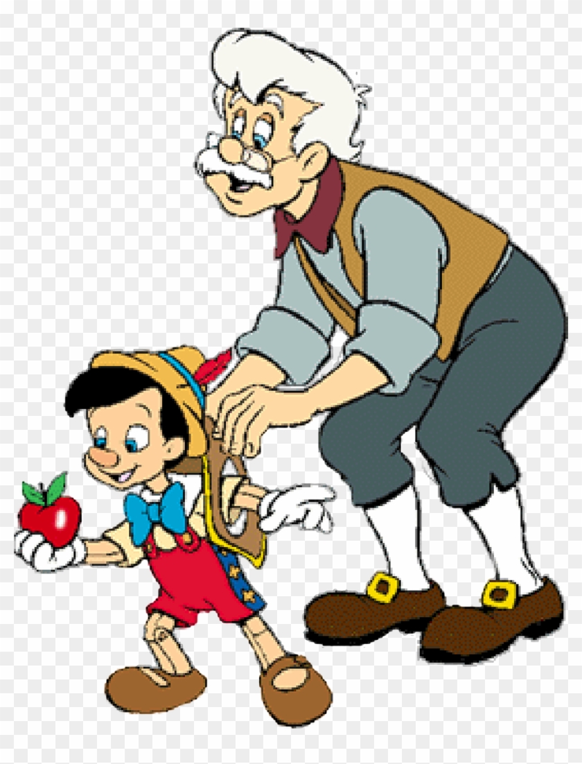 Pinocchio Geppetto Jiminy Cricket Figaro Clip Art - Pinoccio Clipart #1007652