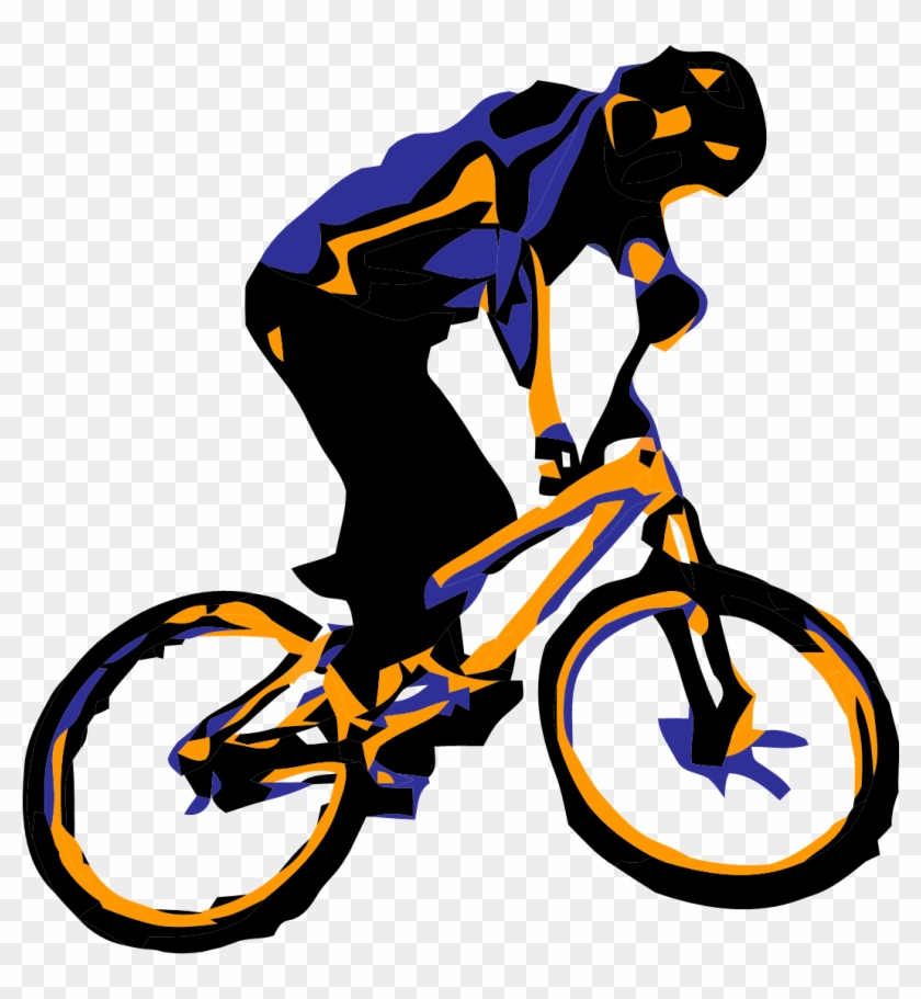 Mountain Bike Clipart - Mountain Biker Transparent Background #1007658