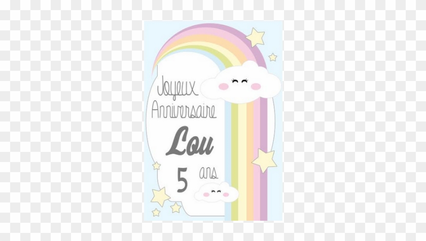 Rainbow Arc En Ciel Pastel Anniversaire - Illustration #1007747