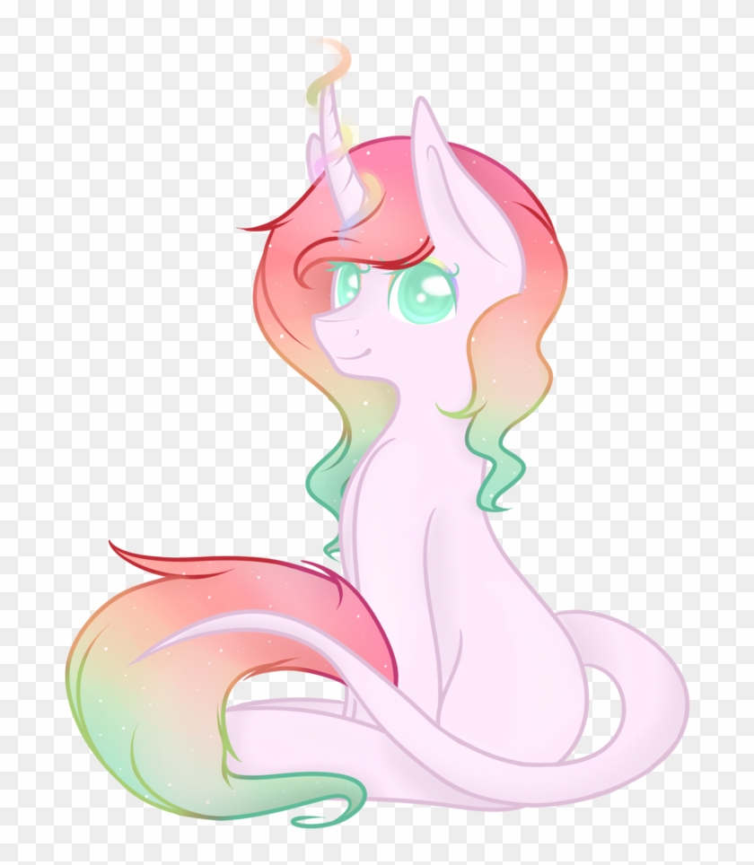 Unicorn Clipart Overlays - Pastel Rainbow Unicorn Png #1007767