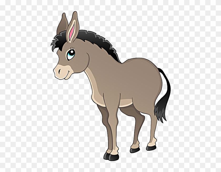 Donkey Mule Royalty Free Clip Art - Cute Donkey Cartoon #1007780