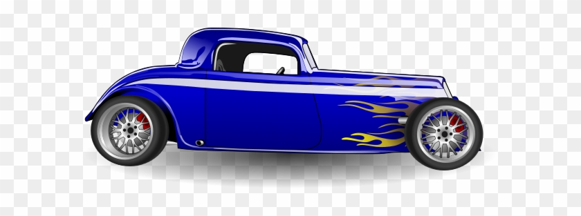Blue Classic Car Clipart - Hot Rod Clipart #1007820