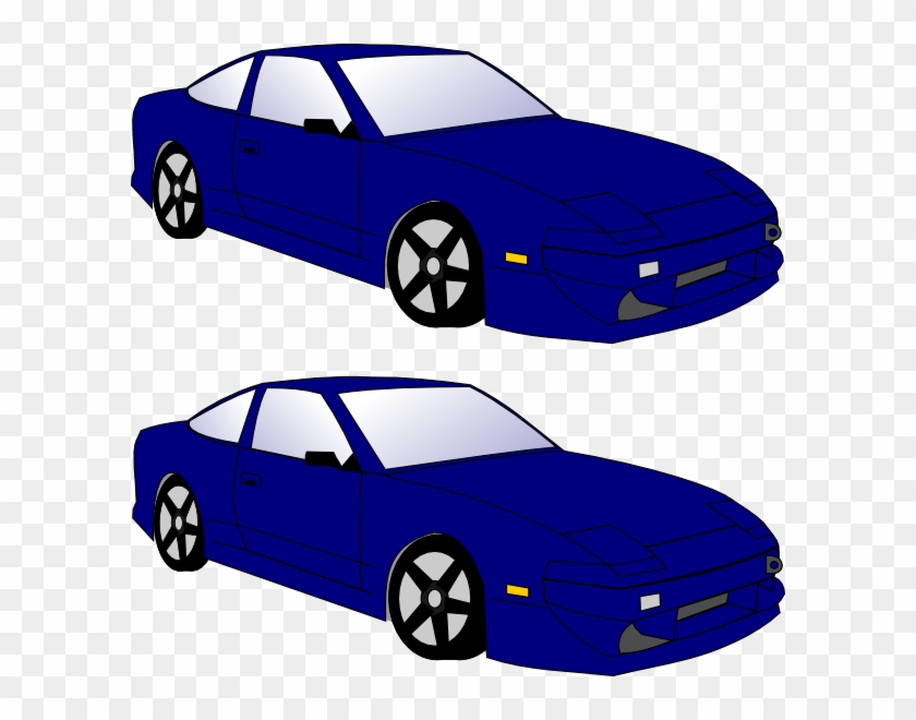 Blue Car Clipart 2 Car - Clip Art 2 Cars #1007828