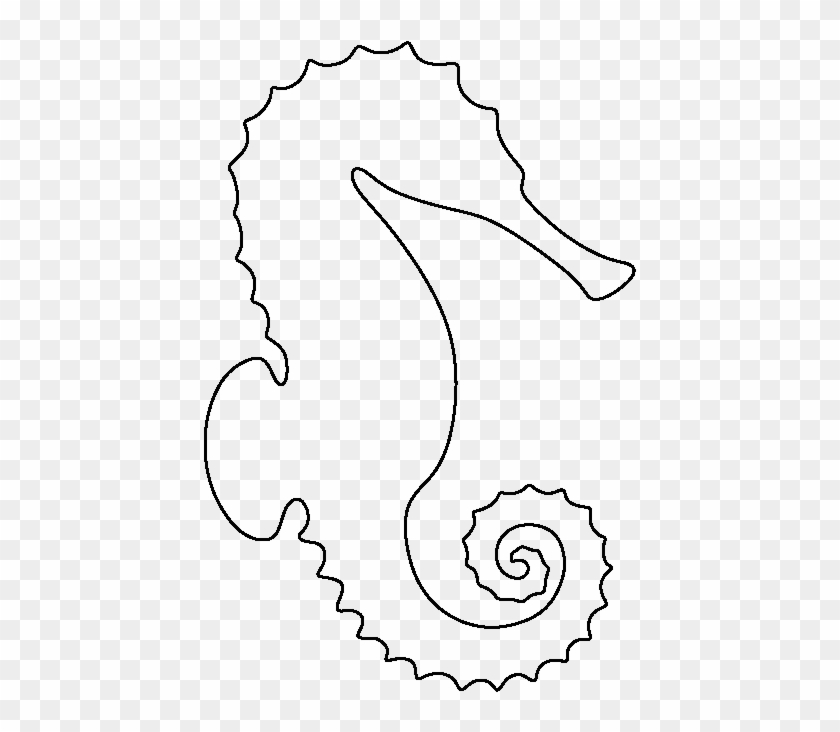 Printable Horse Outline - Outline Of A Seahorse #1007914