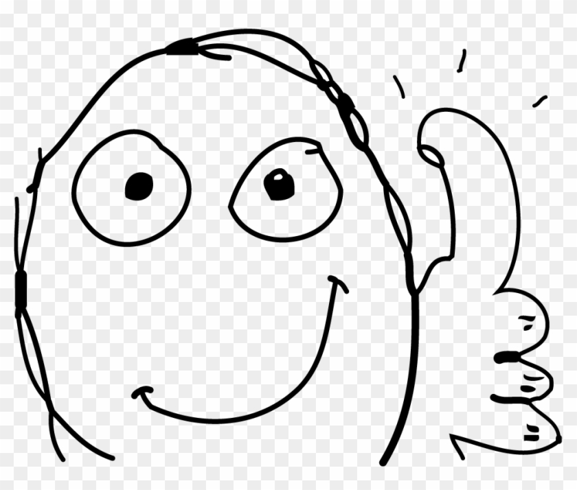 Happy Thumbs Up L Rage Face Script - Meme Thumbs Up Png #1007941