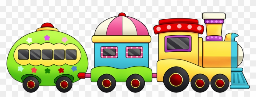 This Cute And Lovely Colorful Cartoon Train Clip Art - Clip Art #1007984