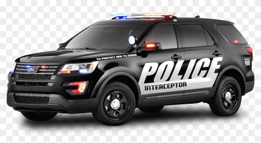 Black Ford Police Interceptor Car Png Image - Police Car Png #1008016