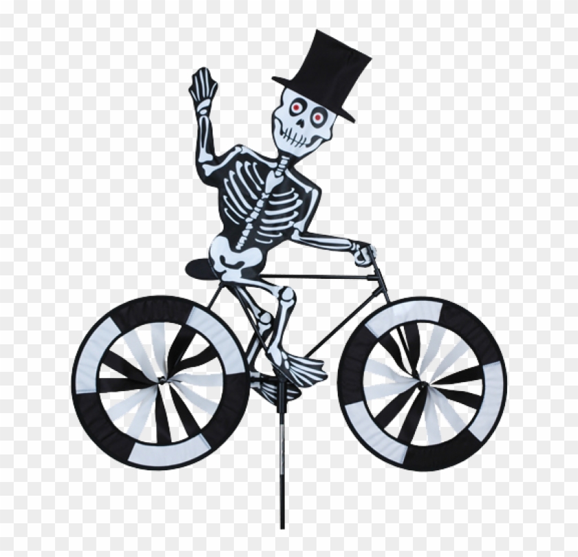 Skeleton On A Bicycle Spinner - Premier Kites &amp; Designs Skeleton On Bicycle #1008073