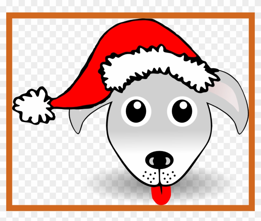 Cute Puppy Cute Cartoon Puppy Face Awesome Dog Face - Believe In Santa Paws Rectangle Magnet #1008105