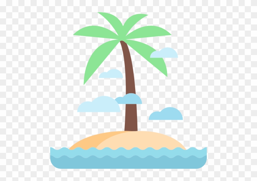 Pin Palm Tree Clipart Transparent - Island Icon #1008153