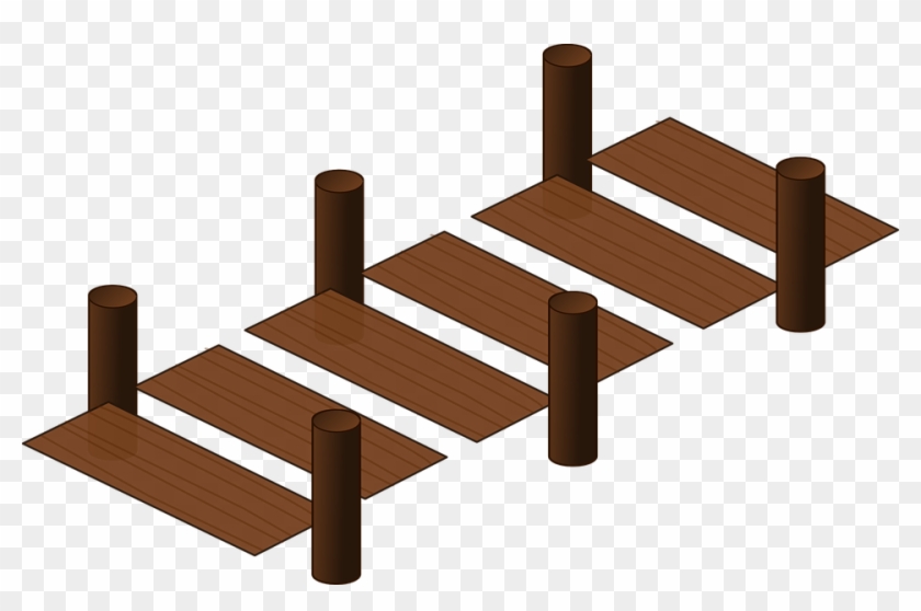 River Clipart Wooden Bridge - สะพาน การ์ตูน Png #1008252