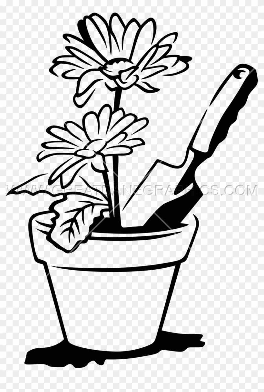 Flower Pot Line Drawing At Getdrawings Com Free For - Flower Poch Clipart Black And White Png #1008333