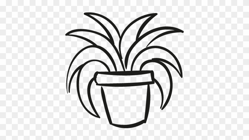 Garden Plant In A Pot Vector - Vector Graphics #1008336