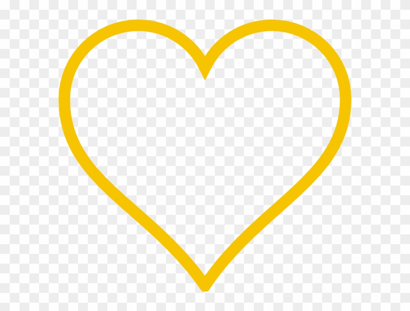 This Free Clip Arts Design Of Bright Gold Heart - Heart Clipart Black And White #1008659