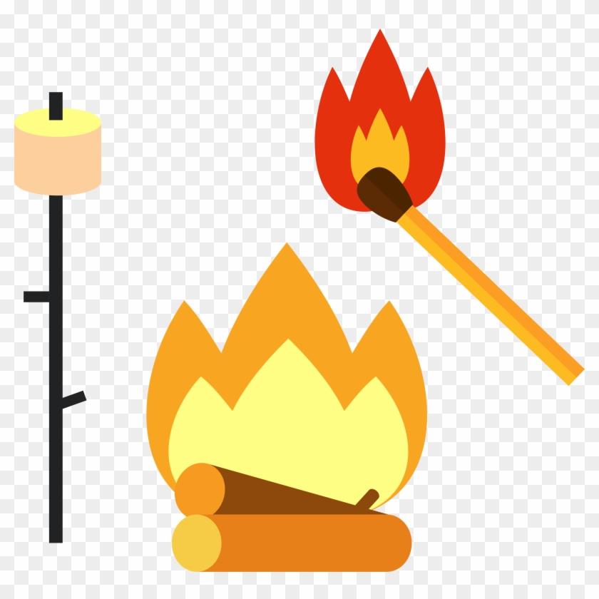 Campfire Royalty-free Shutterstock Icon - Fogata Vector #1008665