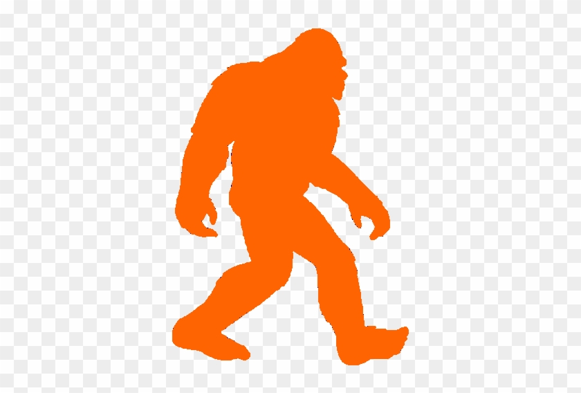 Big Foot Orange Cut Image - Bigfoot Silhouette #1008858