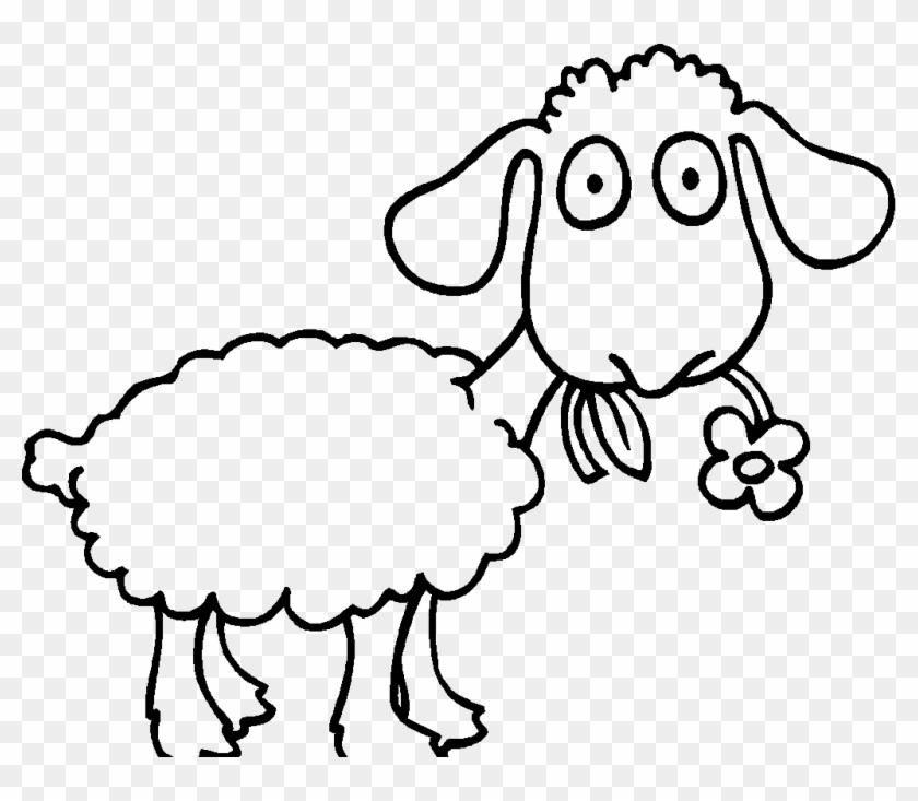 Pin Baby Sheep Clipart - Sheep Eating For Coloring #1008987
