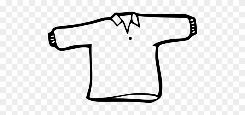 Shirt Outline - Black And White Cartoon Shirt #1008989