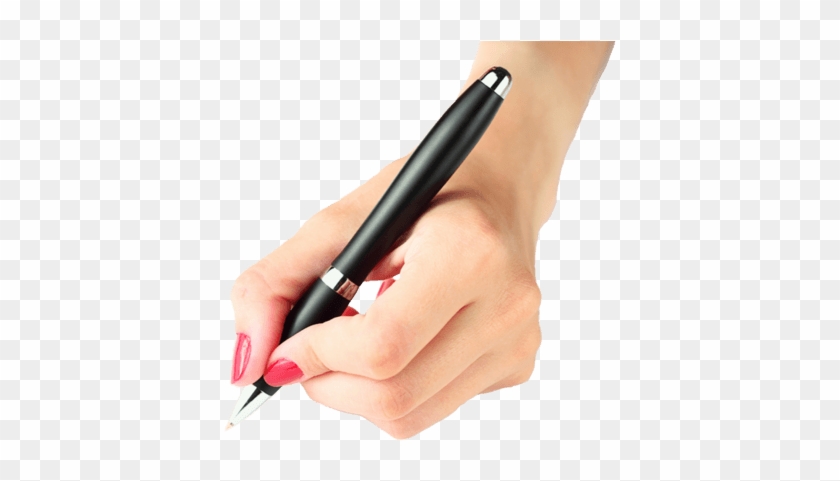 Vintage Writing Clipart Transparent Png - Hand Holding A Pen #1009209