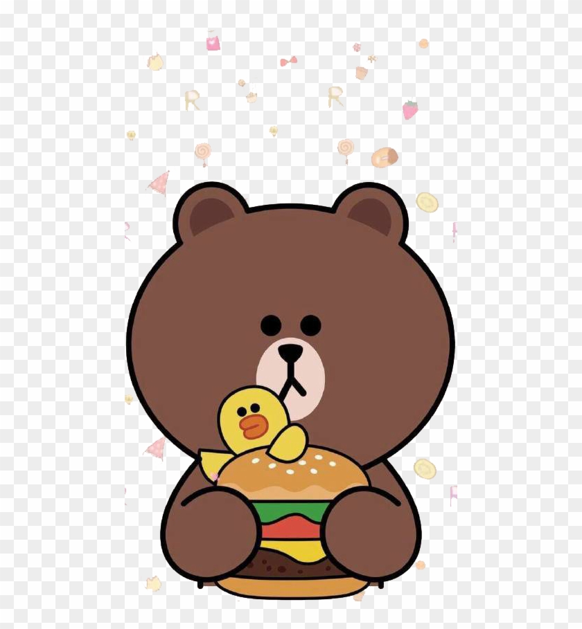 Iphone X Yongsan District Line Plush Wallpaper Line Brown Bear Free Transparent Png Clipart Images Download