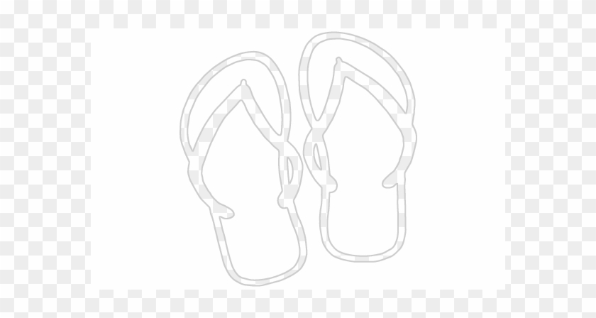 088 Flip Flop Big7 - Flip Flops Line Drawing #1009271