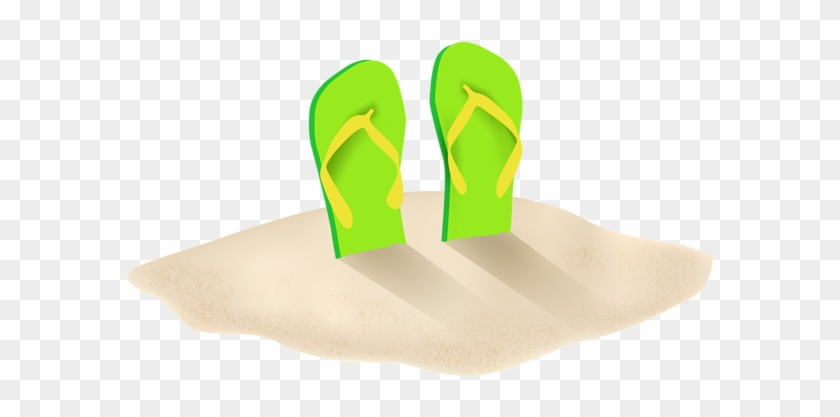 0, - Flip Flops In Sand Png #1009274