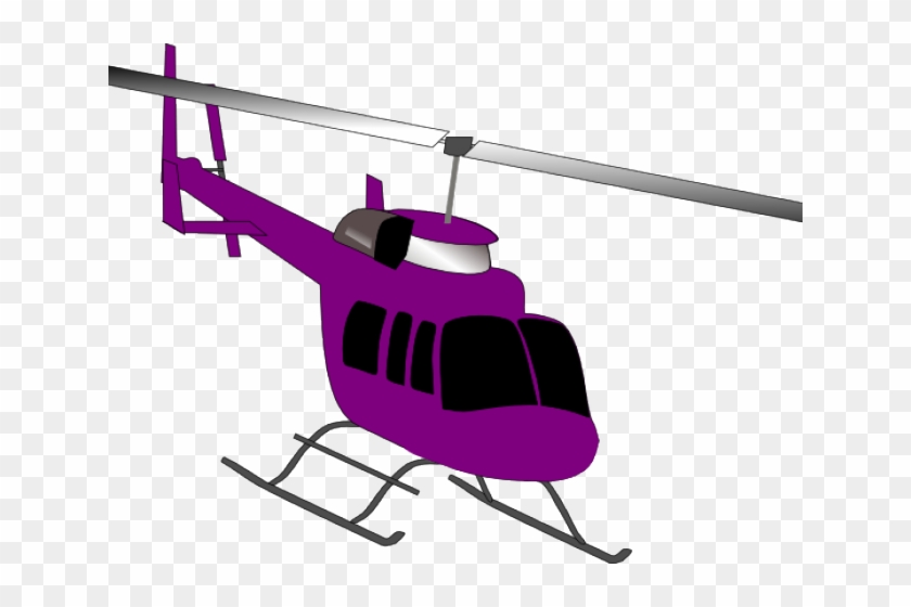 Helicopter Clipart Purple - Helicopter Clip Art #1009273