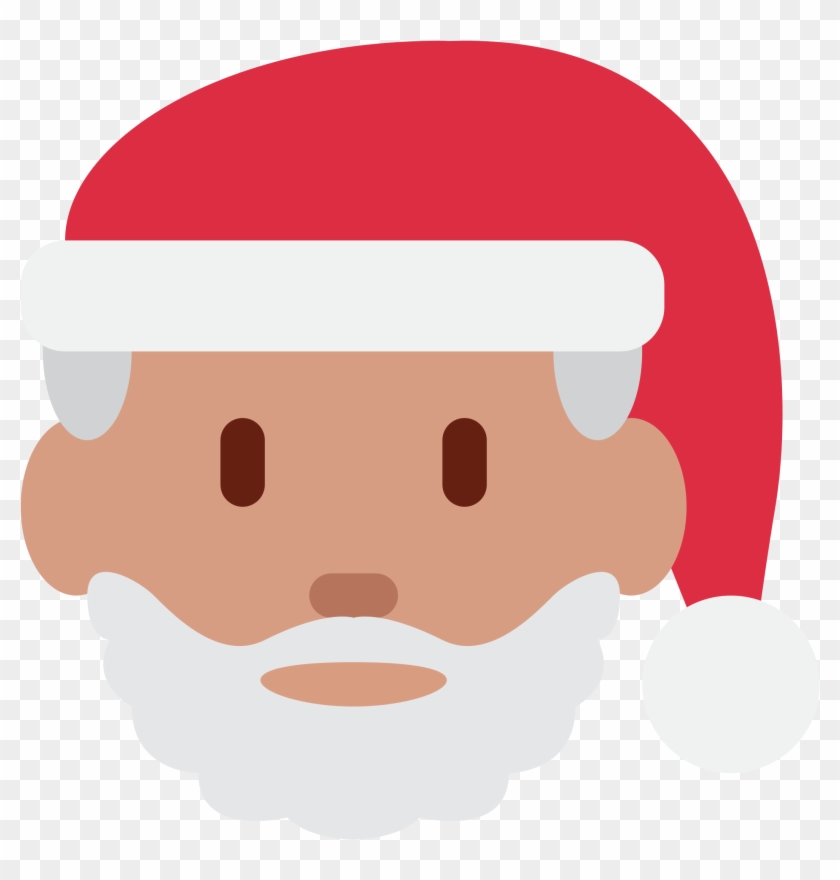 Cartoon Santa Face 21, - Christmas Emojis #1009324