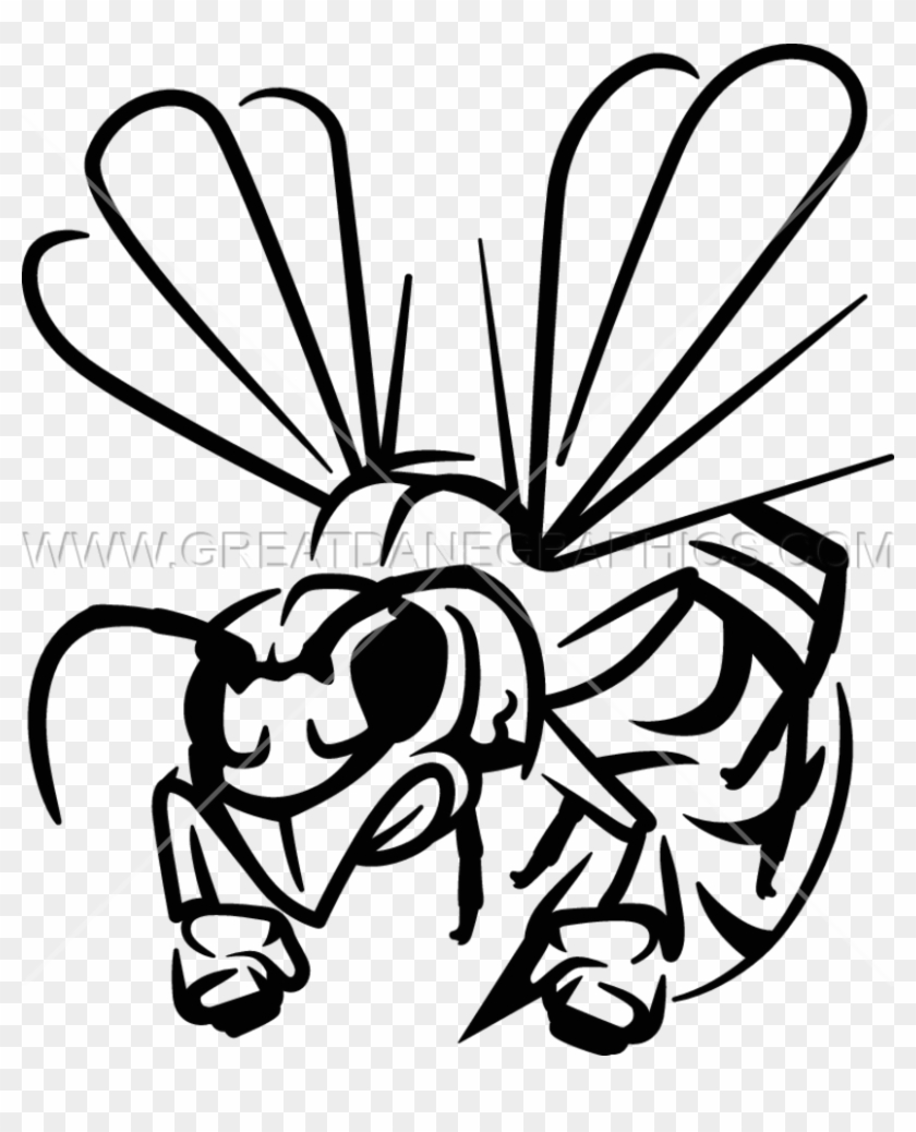 Hornet Clipart Wings - Hornet Lineart #1009424