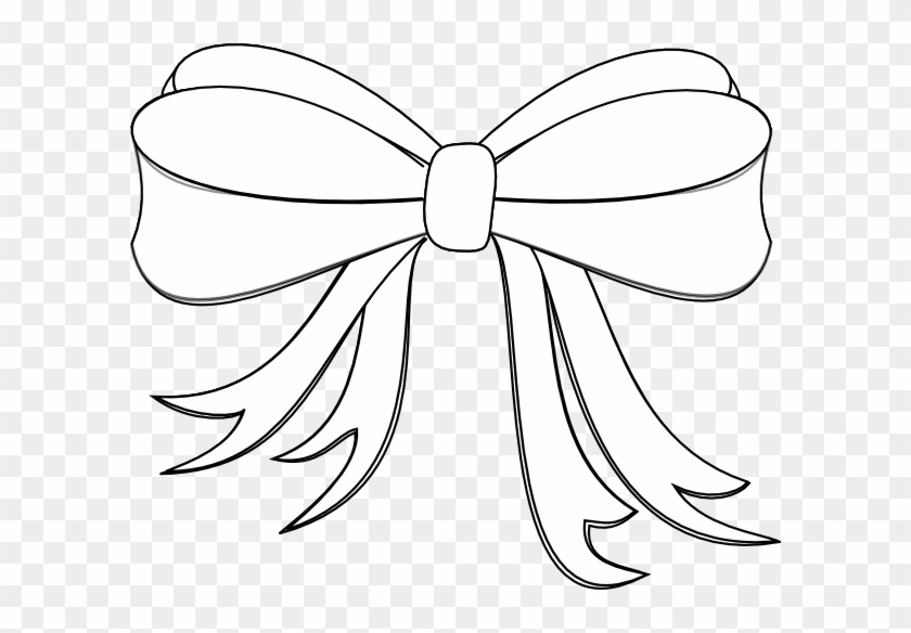 Clip Art Black And White Ribbons And Bows Clipart - Clip Art #1009426