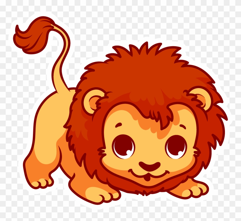 Lion Cartoon Clip Art - Cute Lion Png #1009438