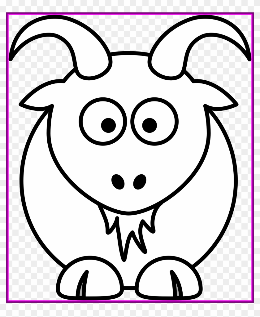 Best Animals Clipart Black And White Felting Picture - Goat Cartoon Easy To Draw #1009462