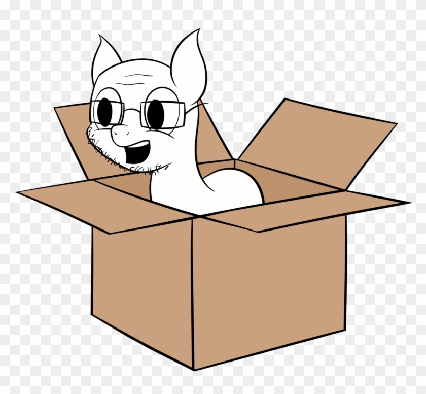 Reconprobe, Box, Cardboard Box, Glasses, Male, Pony, - Cartoon #1009476
