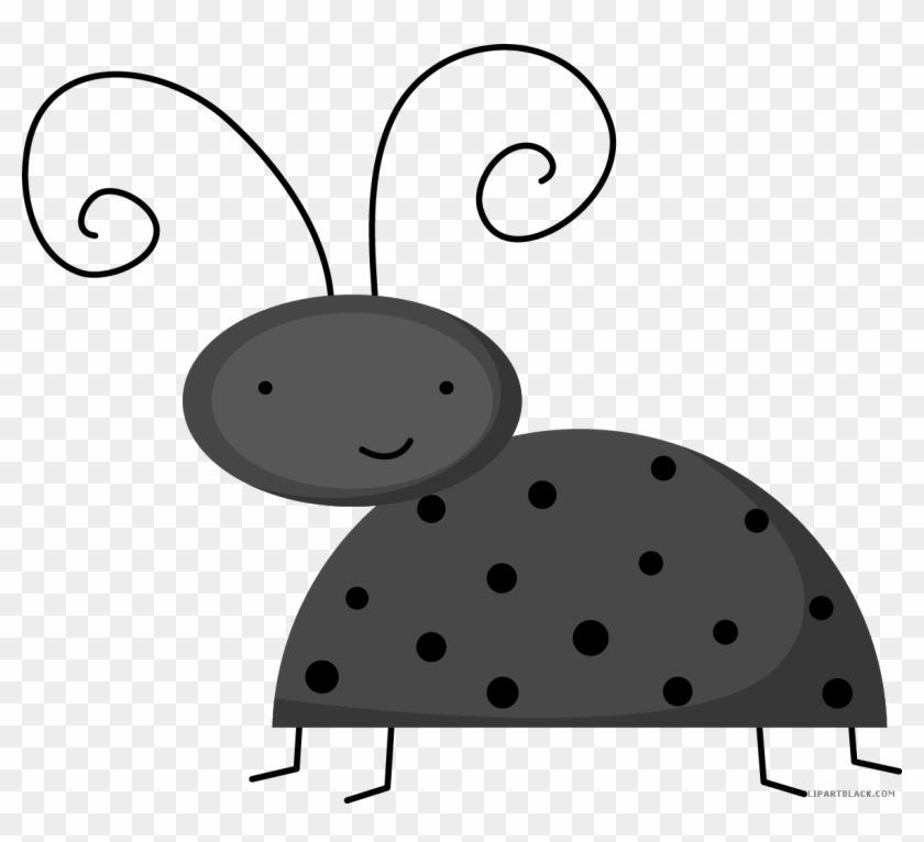 Cute Ladybug Animal Free Black White Clipart Images - Nursery School #1009549