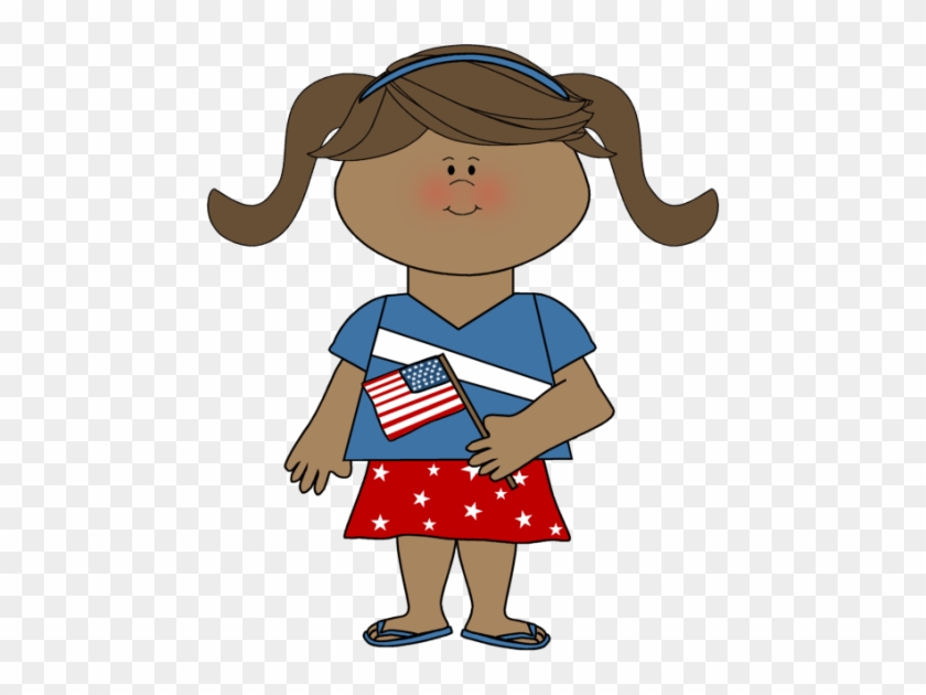 Western Clip Art - Patriotic Girl Embroidery Design #1009575