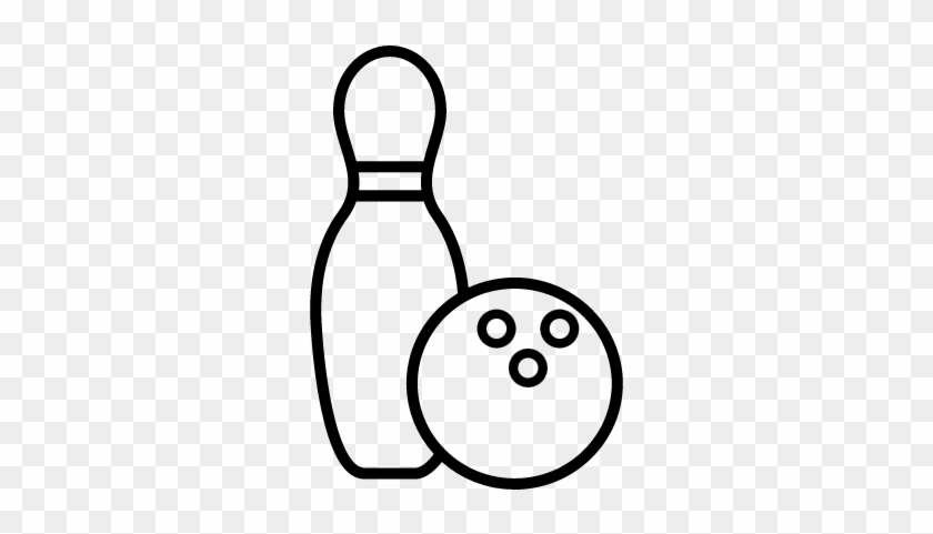 Bowling Bowl And Ball Outline Vector - Bowling Outline #1009629