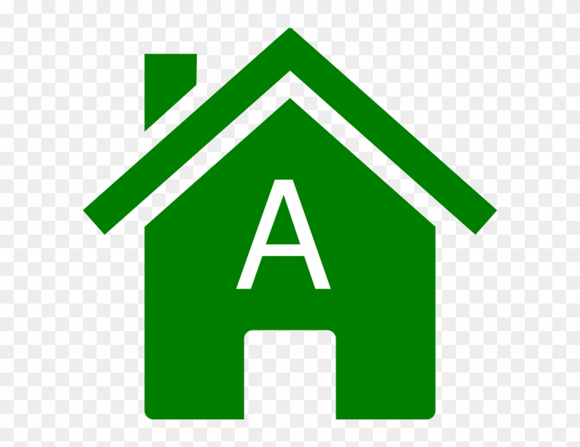 Simple Green A House Clip Art At Clker - House Png #1009651