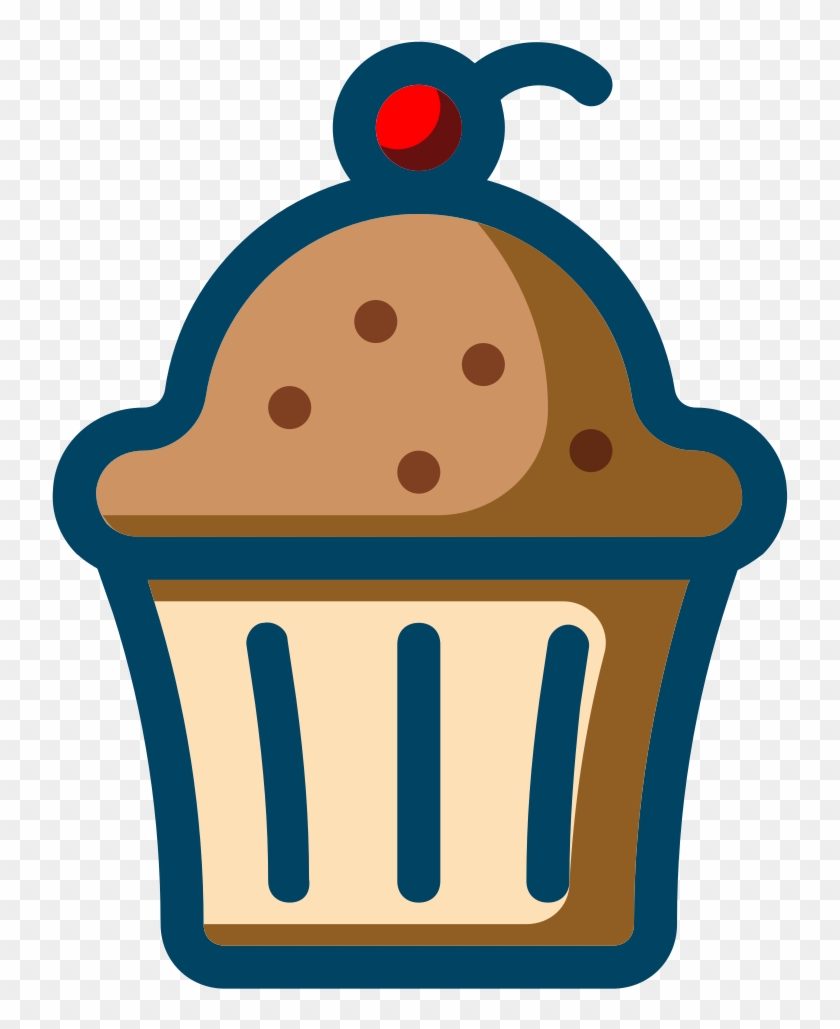 Vector Clip Art Of A Simple Icon For Cup Cakes Public - Clip Art #1009702