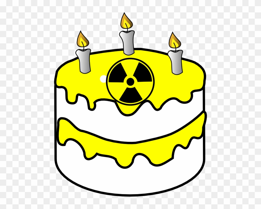 Yellow Radioactive Cake Clip Art - Clip Art #1009703
