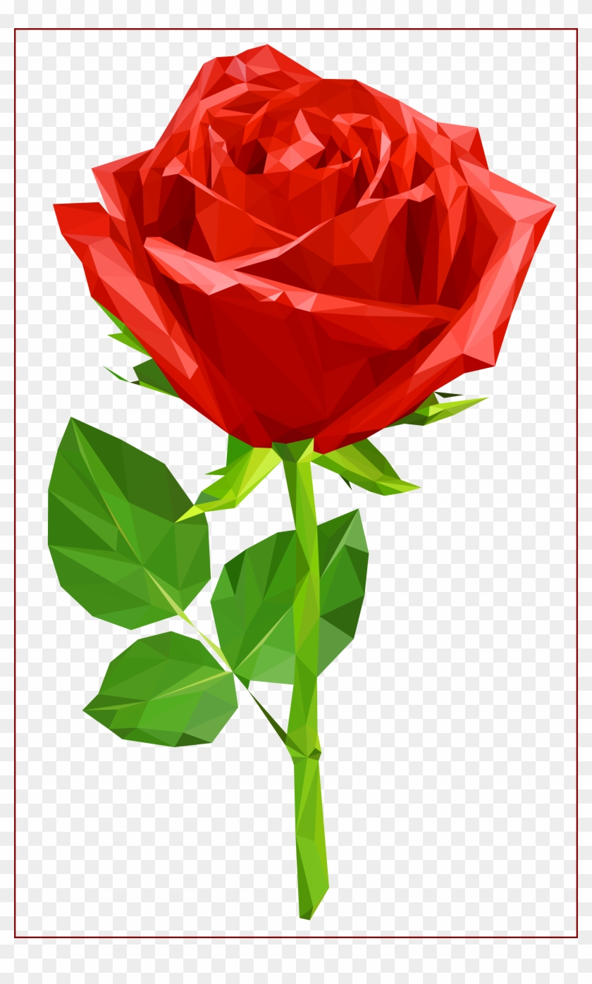 Appealing Crystal Red Rose Transparent Png Clip Art - Transparent Background Rose Clipart #1009738