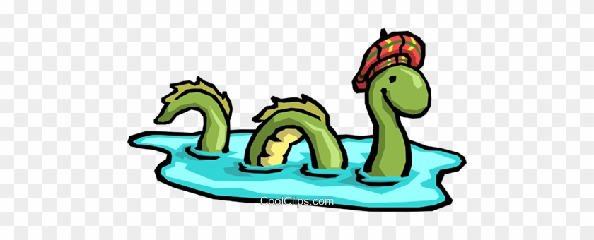 Cartoon Loch Ness Monster Royalty Free Vector Clip - Cartoon Loch Ness Monster #1009756