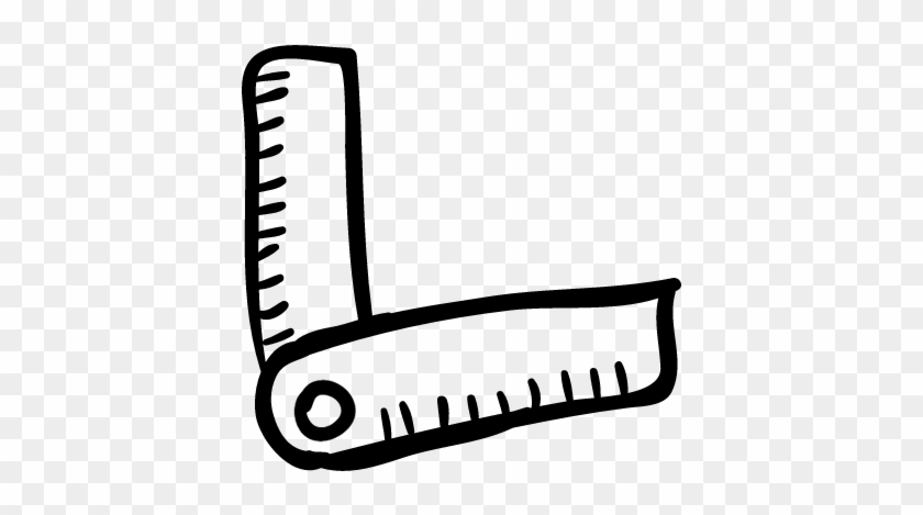 Ruler Flexible Hand Drawn Construction Tool Vector - Hand Drawn Ruler #1009875