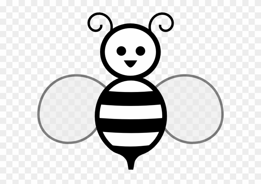 Black And White Bee Clip Art At Clker - Honey Bee Clipart Black And White #1009928