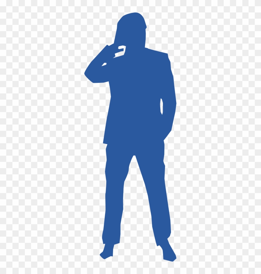Man Silhouette Png Blue #1009938