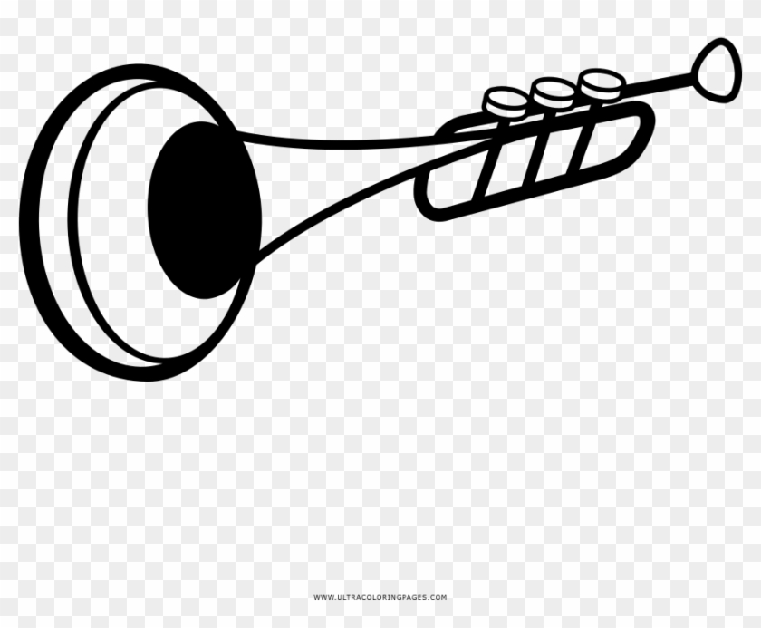 Trumpet Coloring Page - Coloring Book #1009993