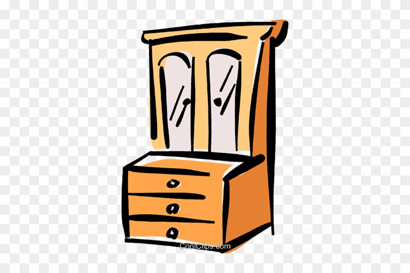 Chest Of Drawers Royalty Free Vector Clip Art Illustration - Chest Of Drawers Royalty Free Vector Clip Art Illustration #1010103