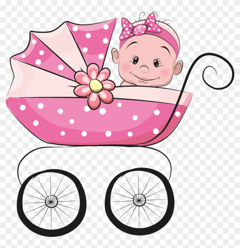 Infant Cartoon Illustration - Cartoon Baby Girl #1010190