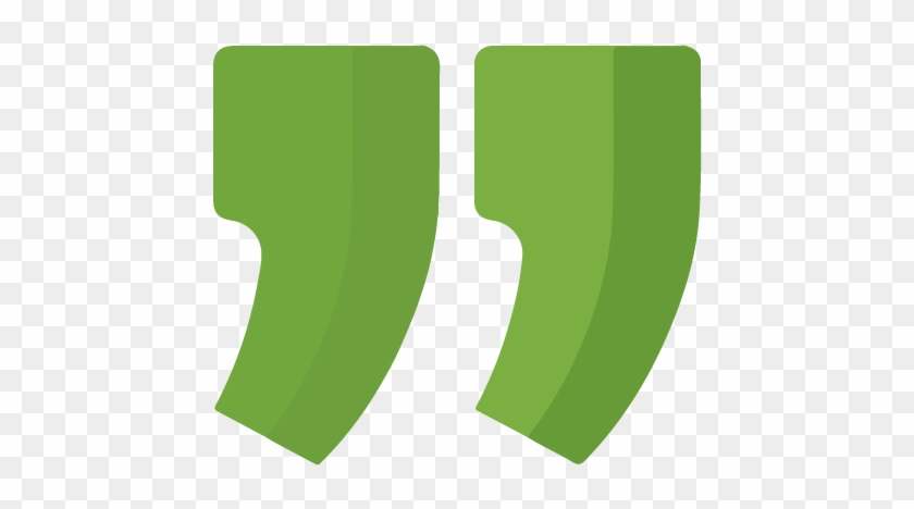 Green Quote Mark Icon #1010292