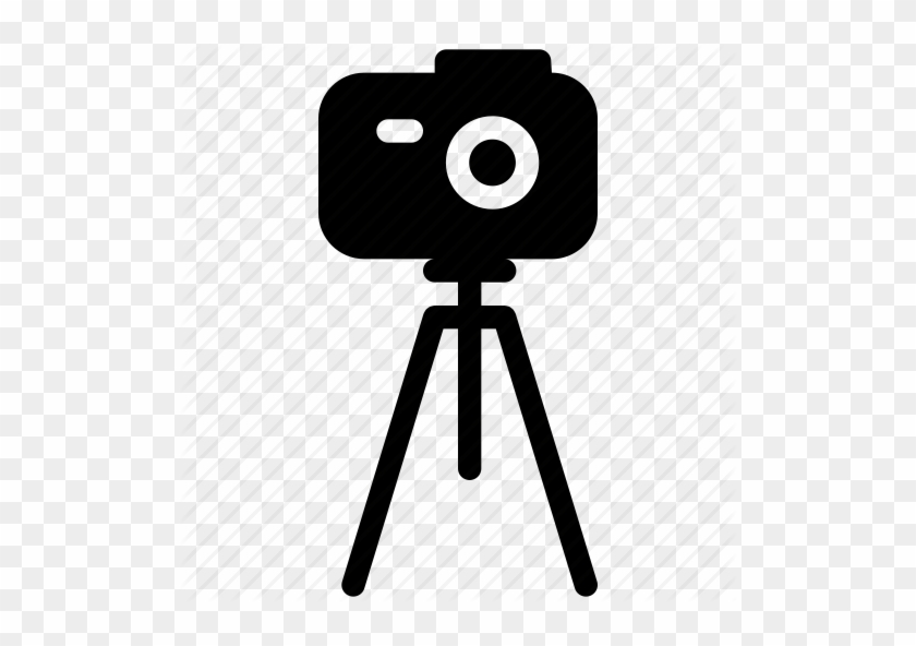 Icon Zoom Digital Camera On A Tripod Royalty Free Cliparts - Camera #1010325